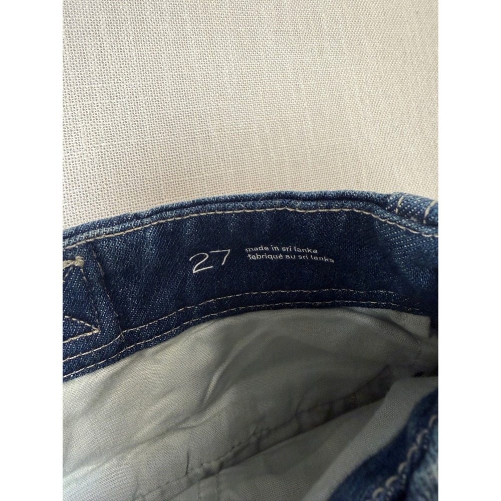 Pilcro Cinch Back Barrel Leg Wide Leg Jeans Medium Wash Blue 27 - Picture 5 of 9